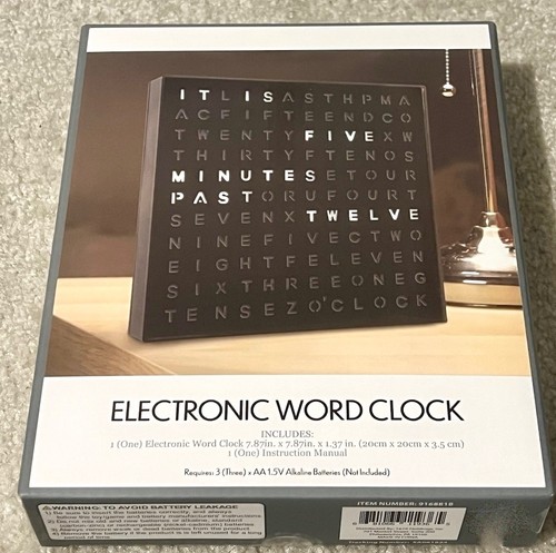 Electronic word clock - word, 7.87"