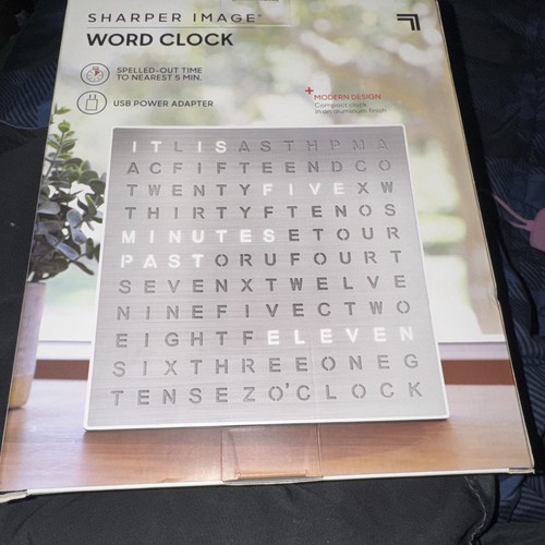 Sharper image word clock - word,