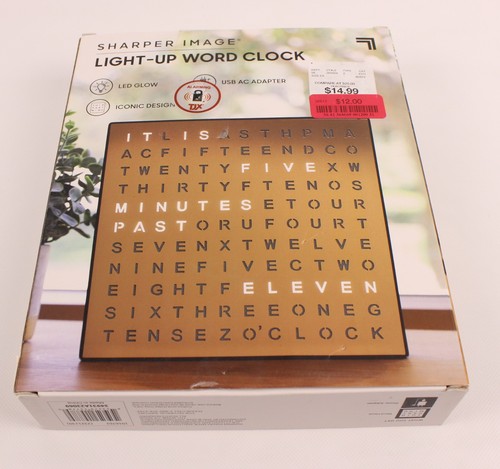 Sharper image light - image, word