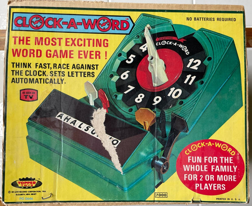 Clock word game orig box - game,