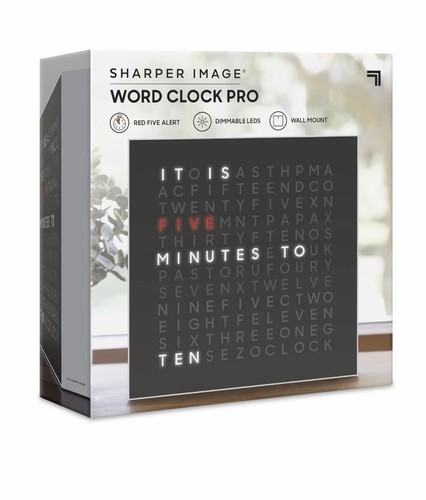 Sharper image led word clock - image®,