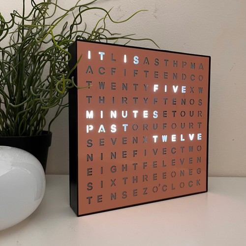 Led word desk - led, clock-7.8"